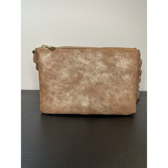ANTHROPOLOGIE VALERIE CROSSBODY BAG Brown Purse Braided Strap Boho Western - Picture 1 of 13